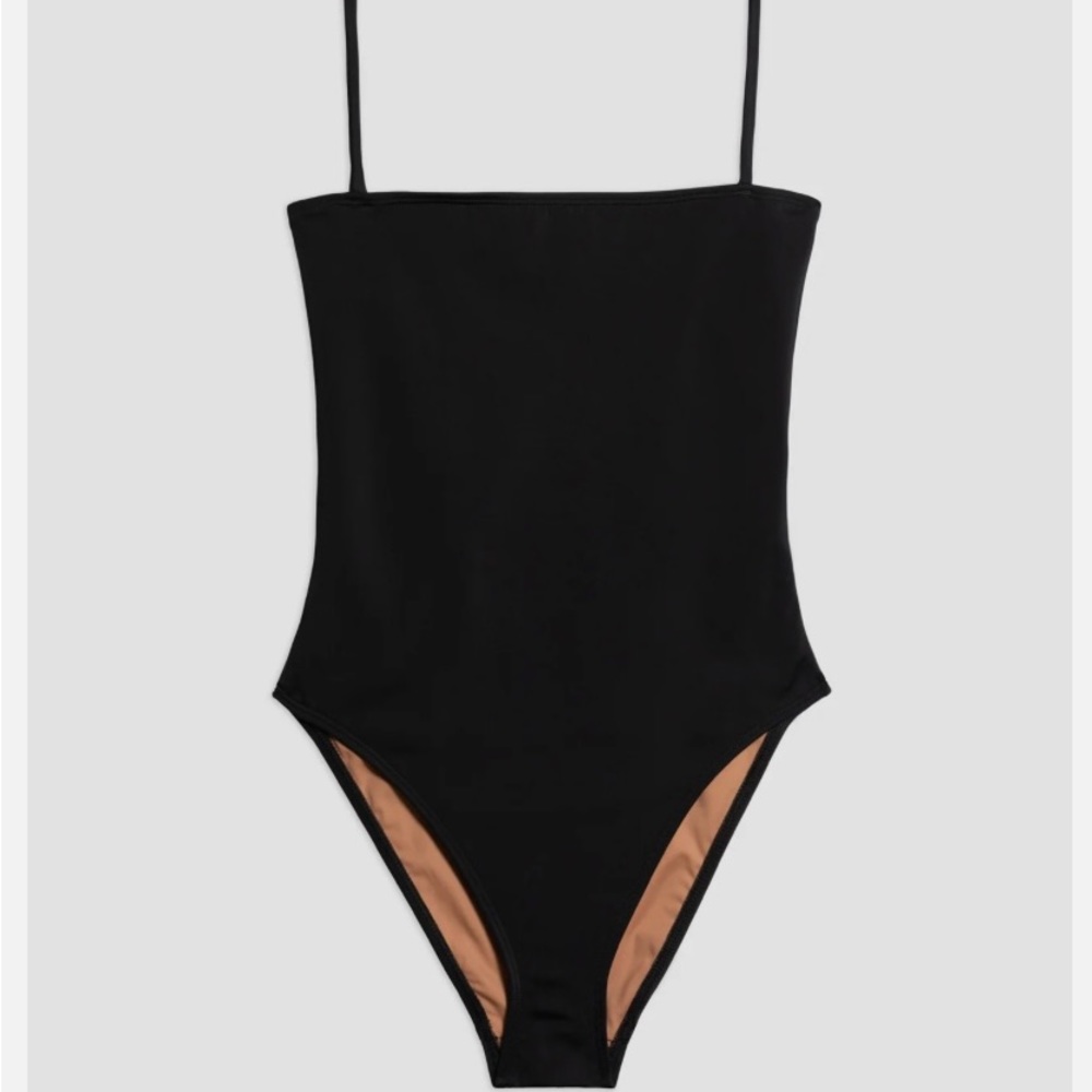 Nu Swim Straight One-Piece Swimsuit - Black, Size S